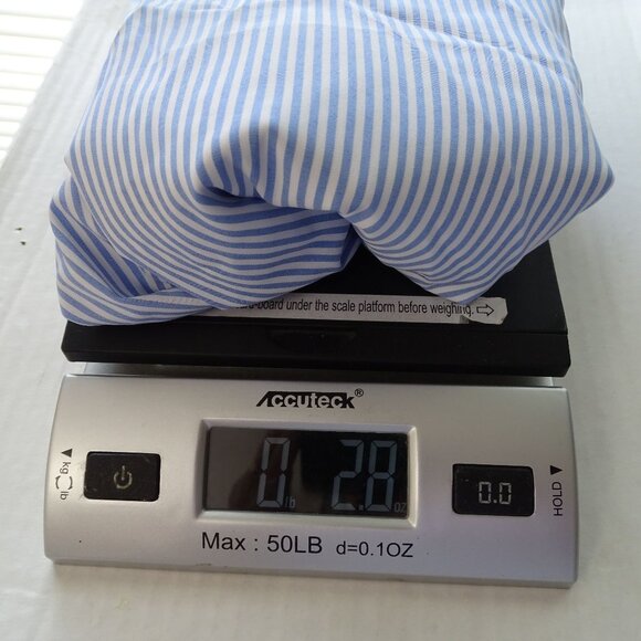 Blue and White Striped V-neck Ruffle Sleeveless Blouse Top Shirt Women Size XL L - Picture 8 of 8